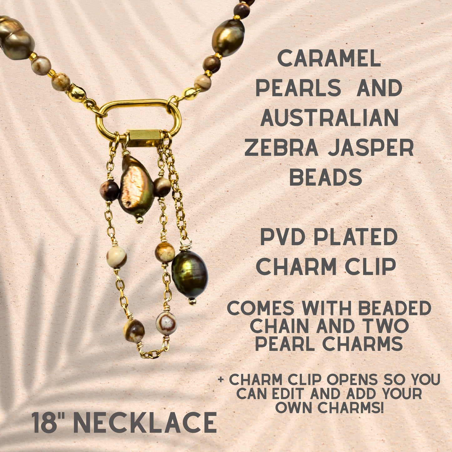 Caramel Zebra Necklace