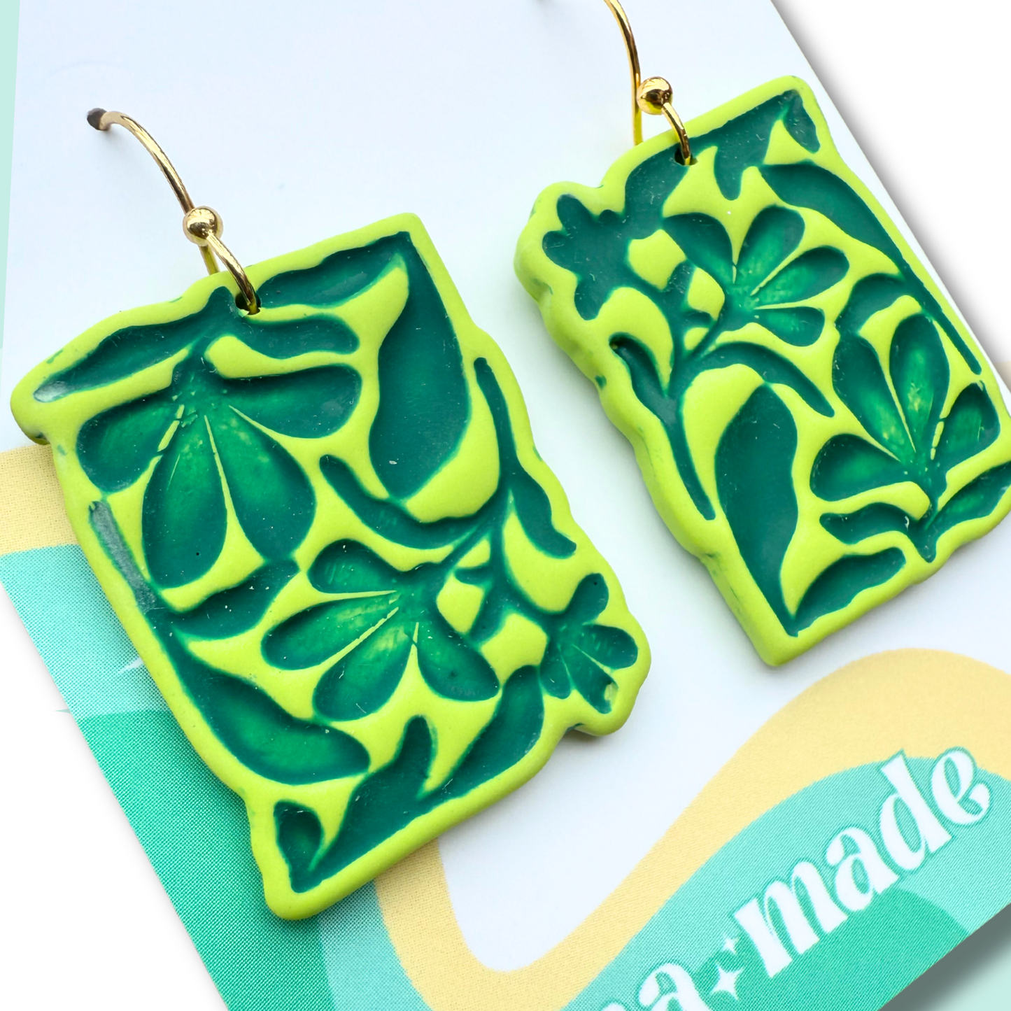 Lime and Teal Matisse Flowers
