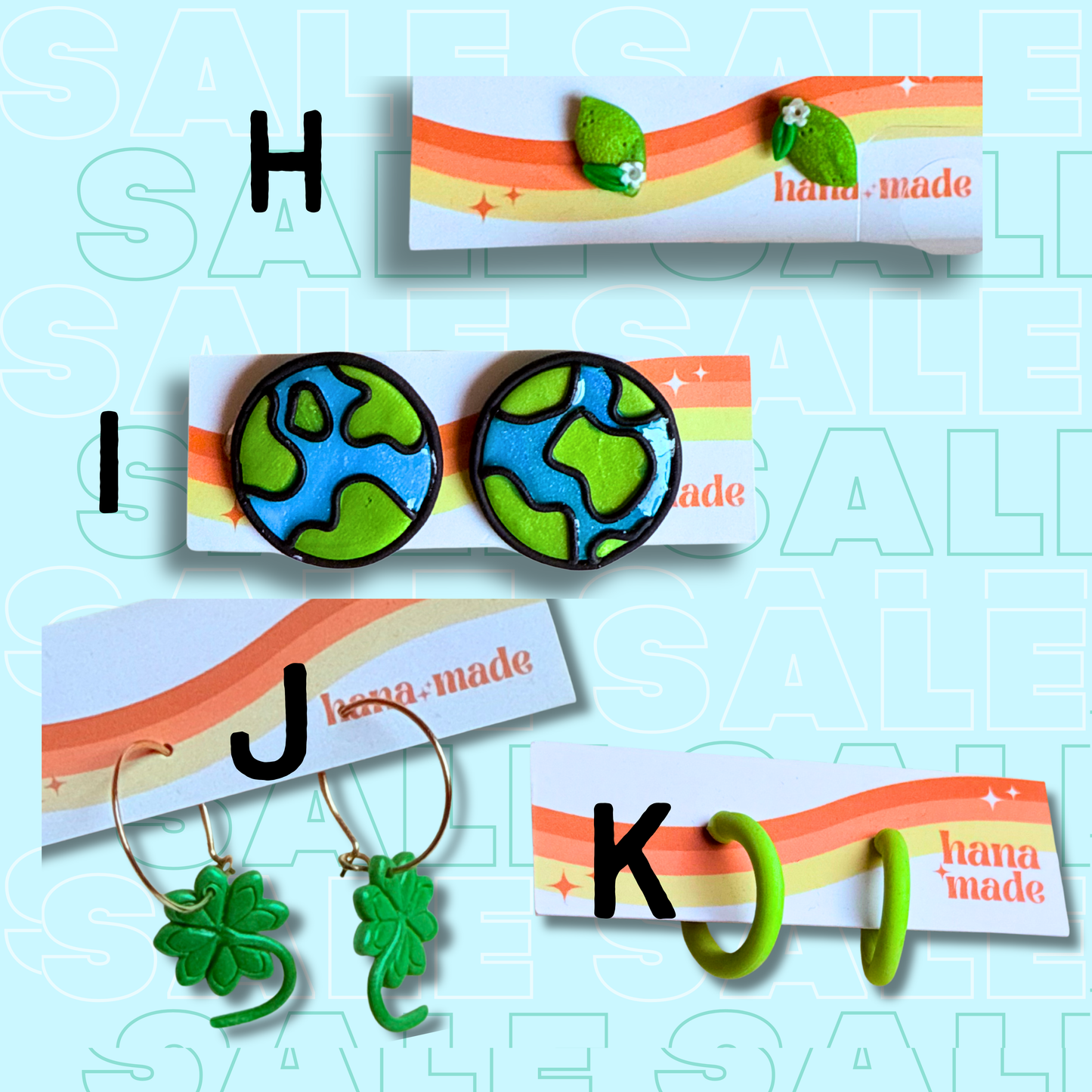 Silly Sale - STUDS green 💚