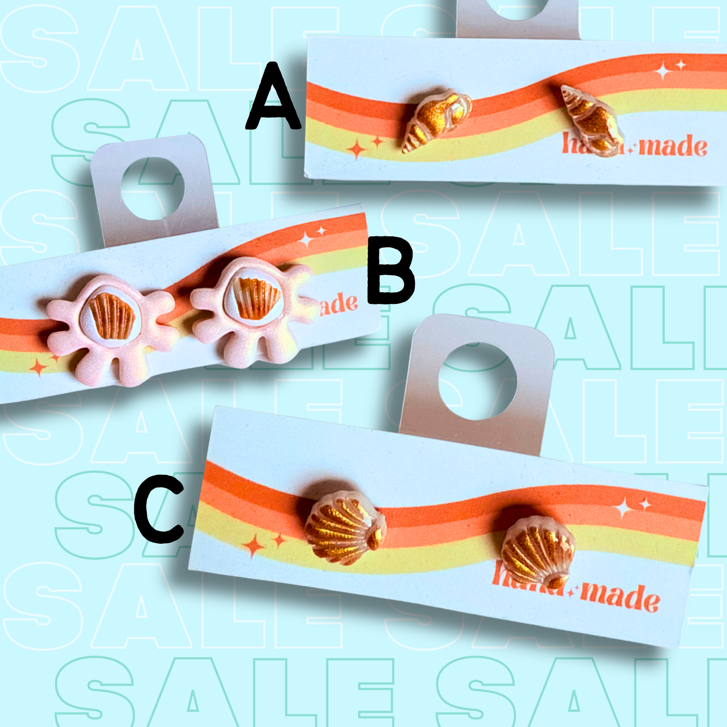 Silly Sale - Studs - Shells