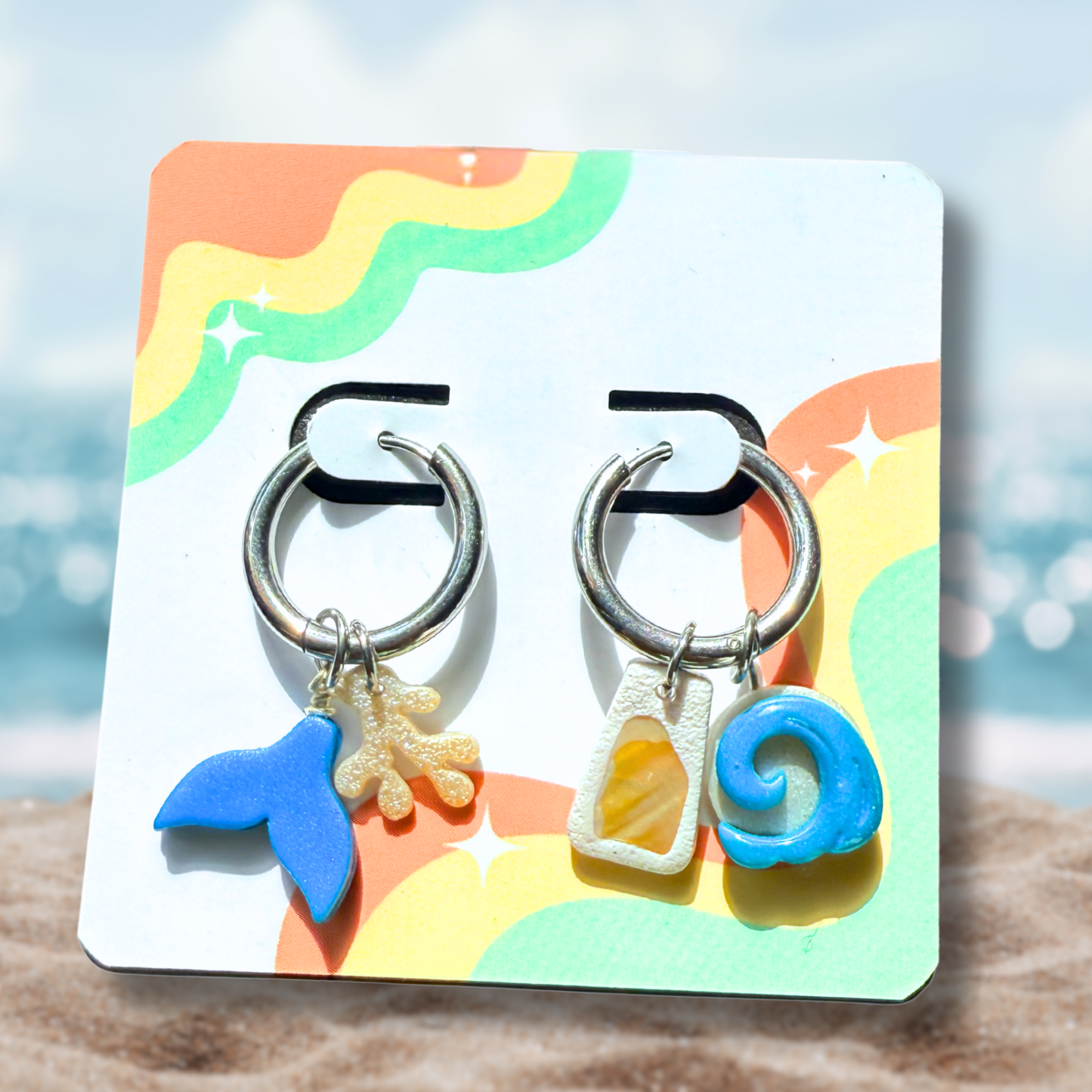Beachy Dangle Hoops