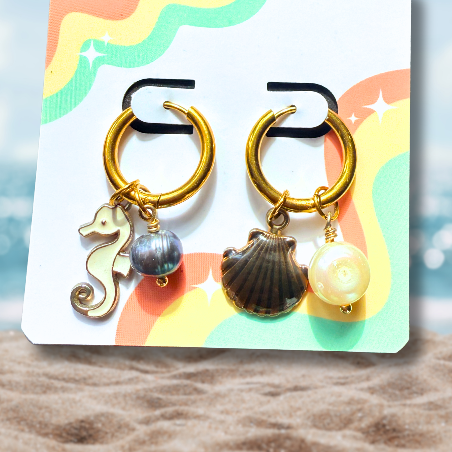 Beachy Dangle Hoops