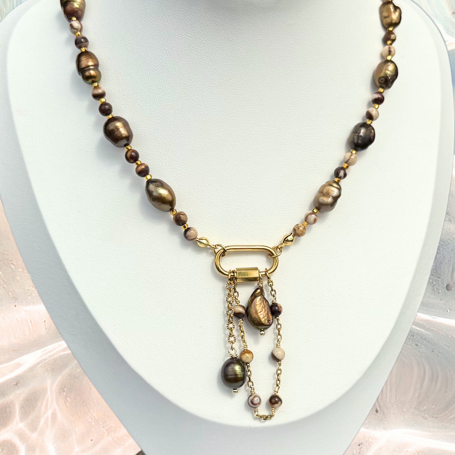 Caramel Zebra Necklace