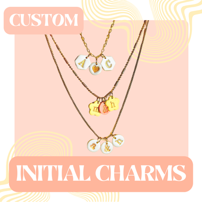 Custom Initials Charm Necklace