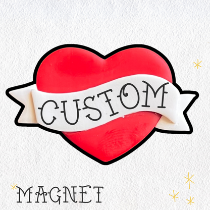 CUSTOM Traditional Heart MAGNET