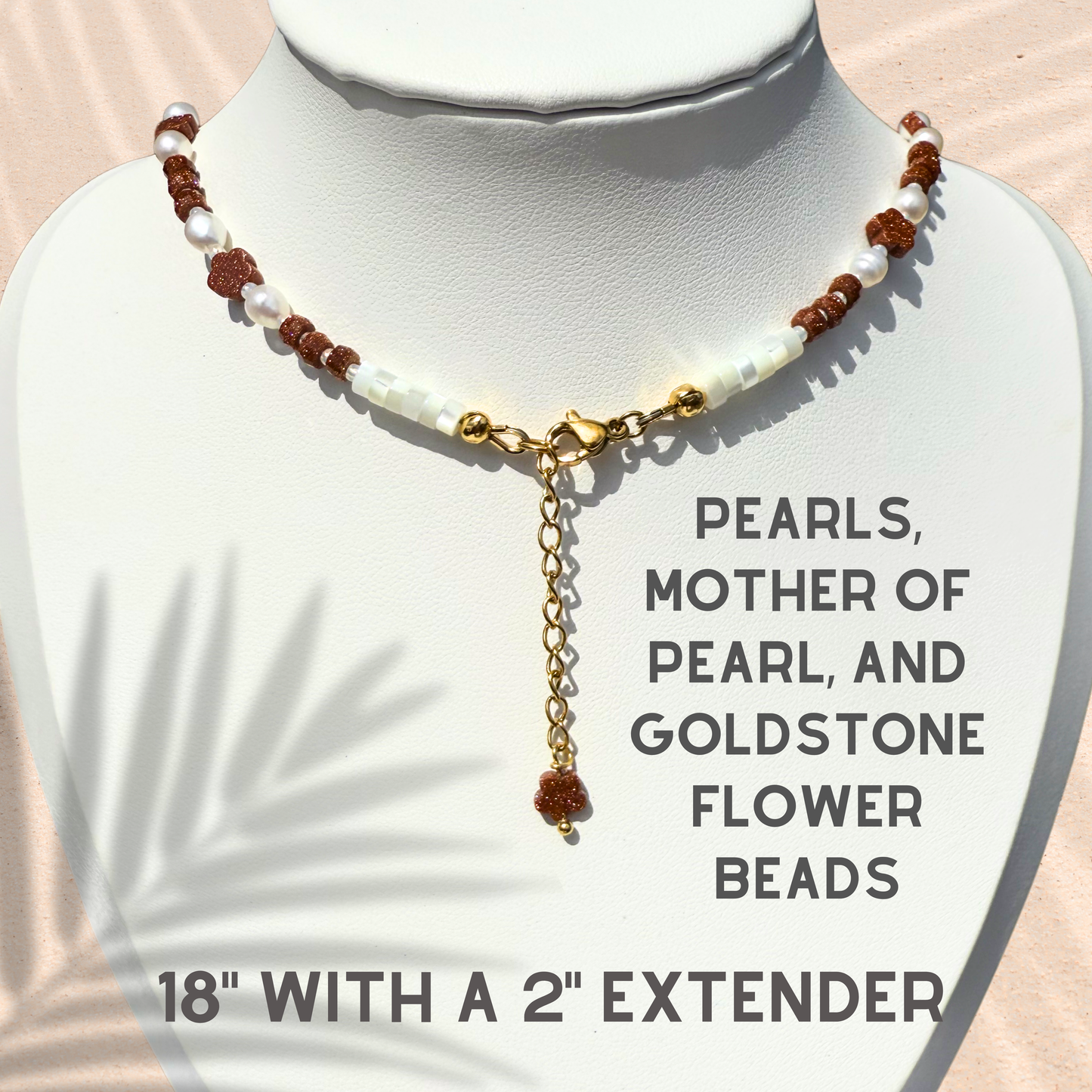 Goldstone Flower Necklace