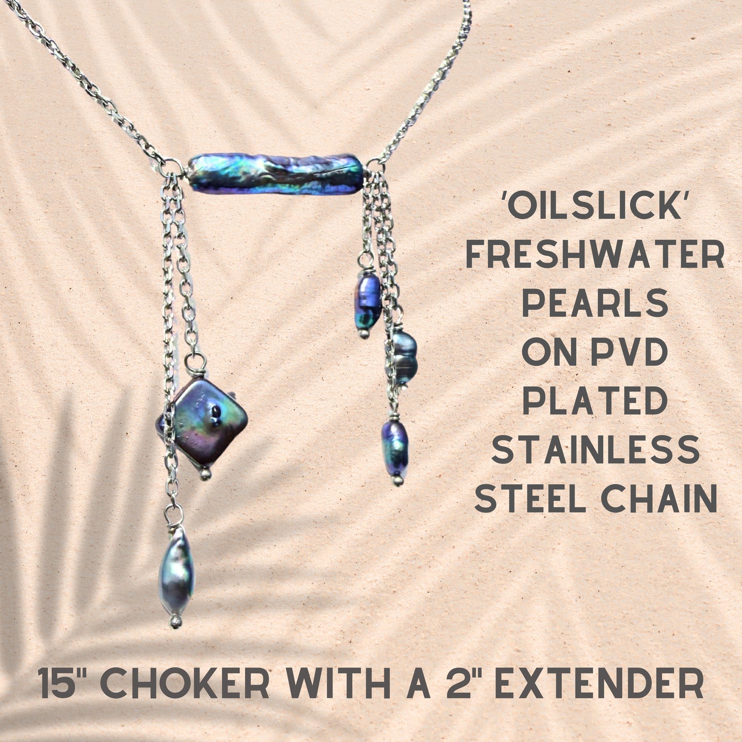 OilSlick Pearl Choker