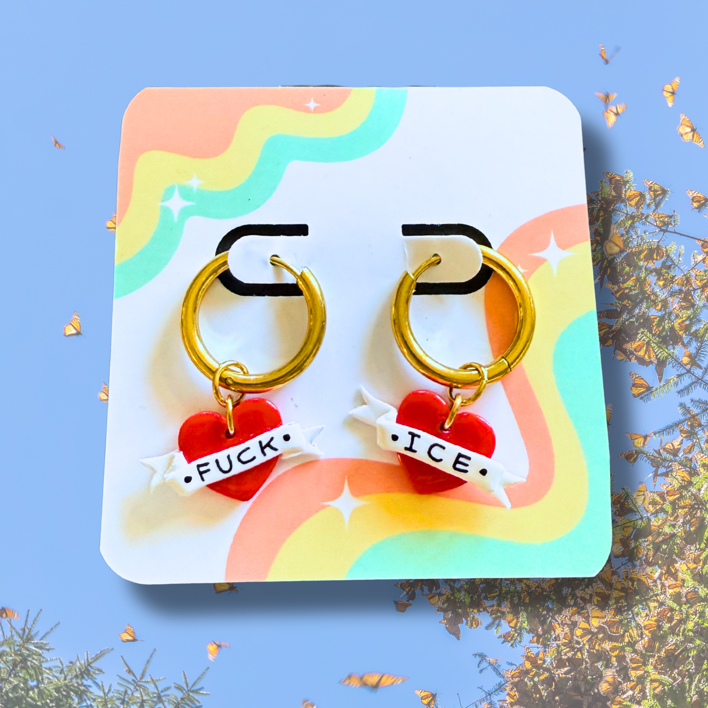 FUCK ICE Handmade Earrings