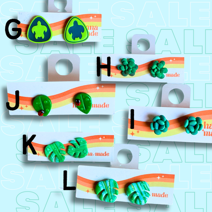 Silly Sale - Studs - Green