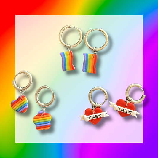 Pride Hoops 🏳️‍🌈 Silver