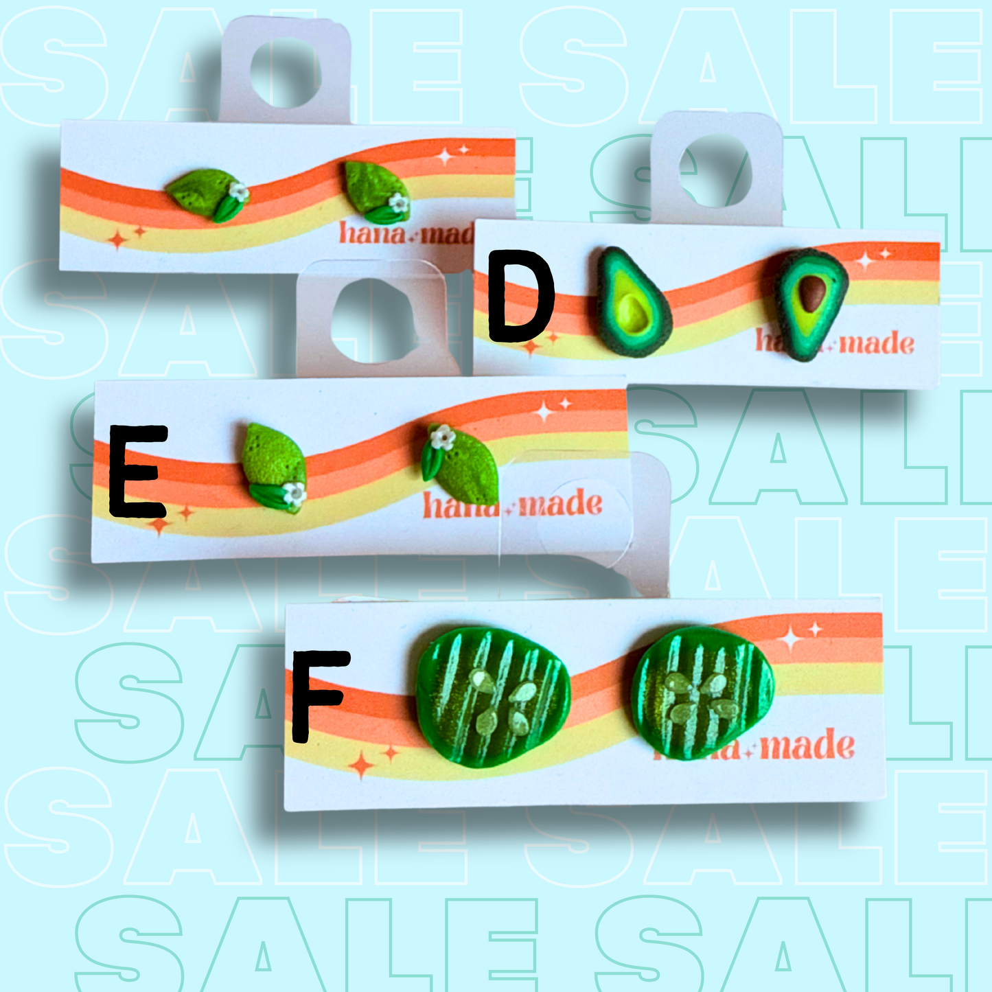 Silly Sale - Studs - Green