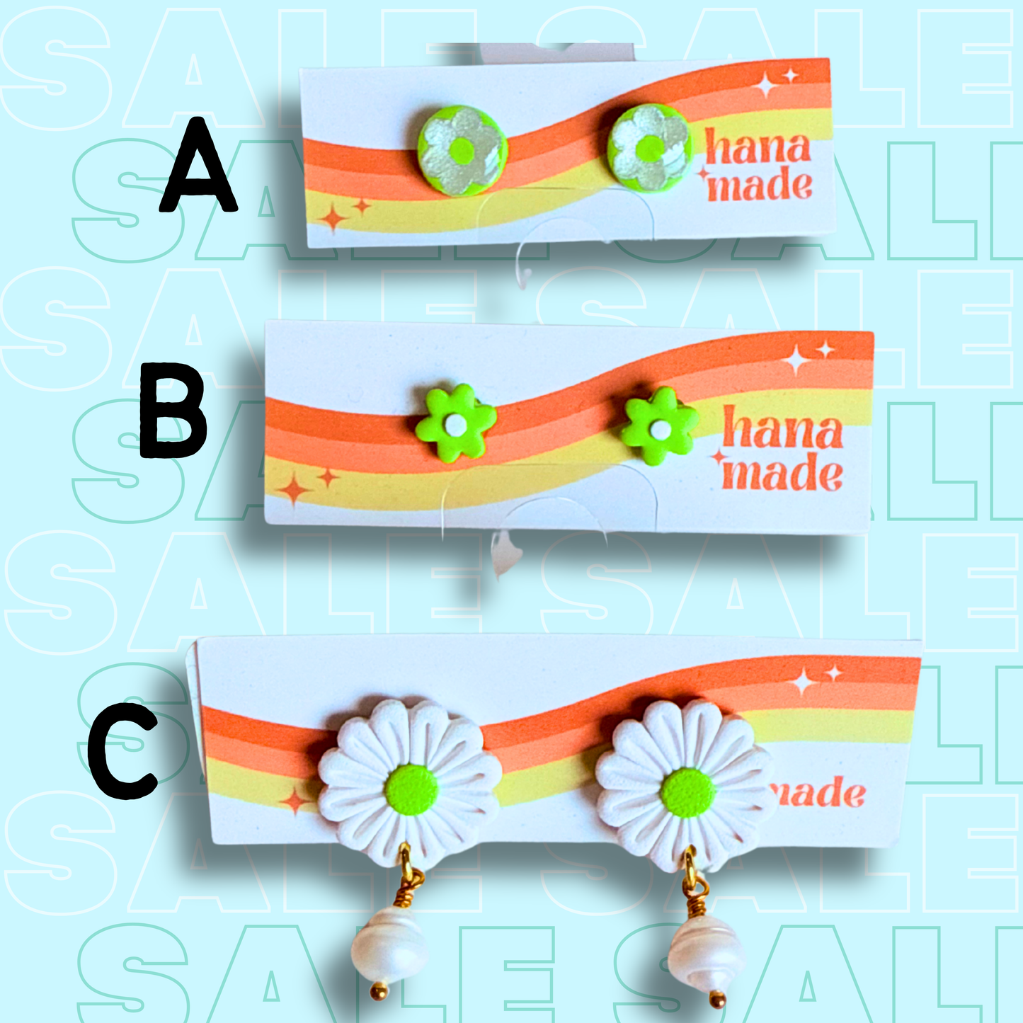 Silly Sale - Studs - Green