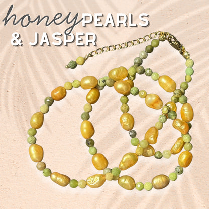 HoneyDrop & Jasper Necklace