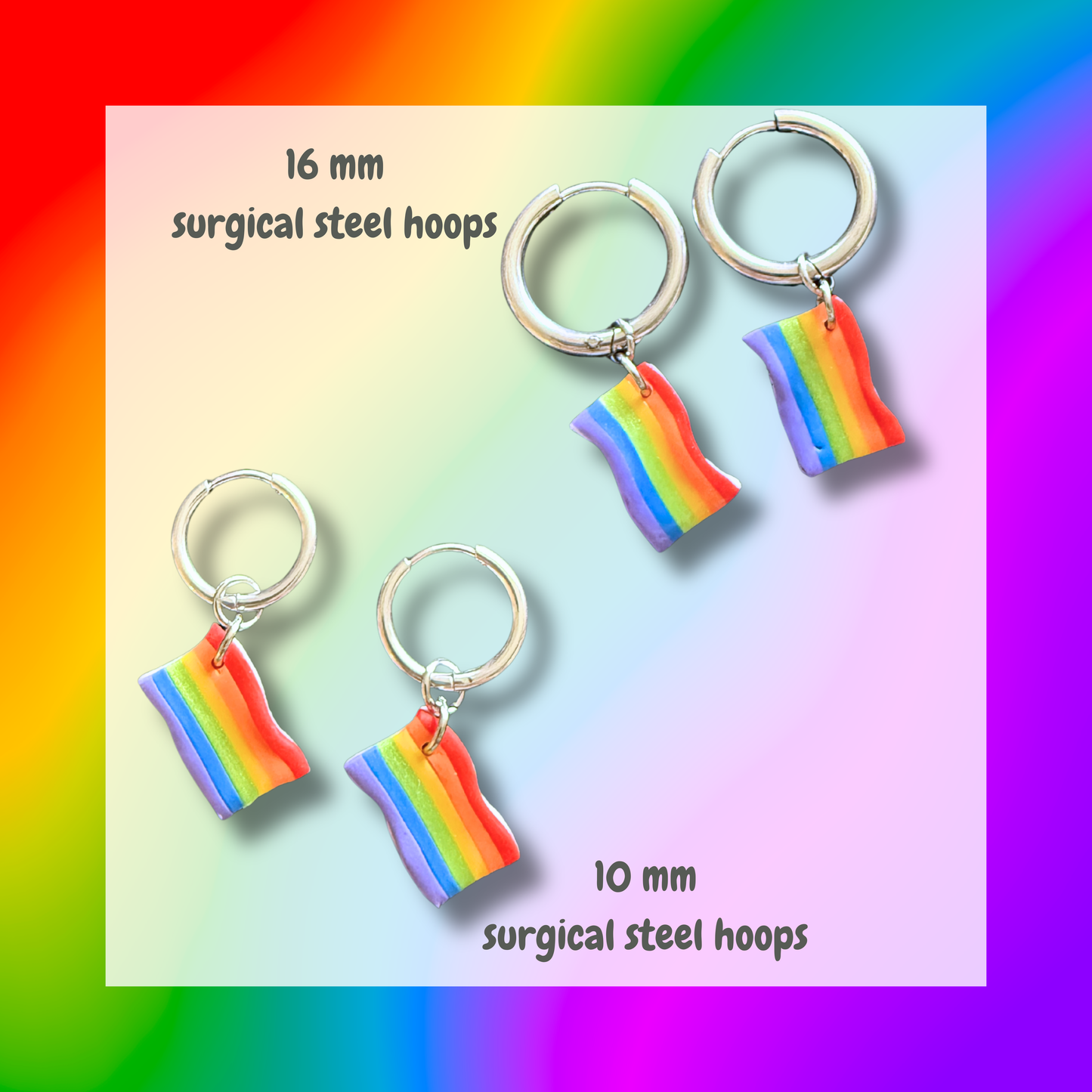 Pride Hoops 🏳️‍🌈 Silver