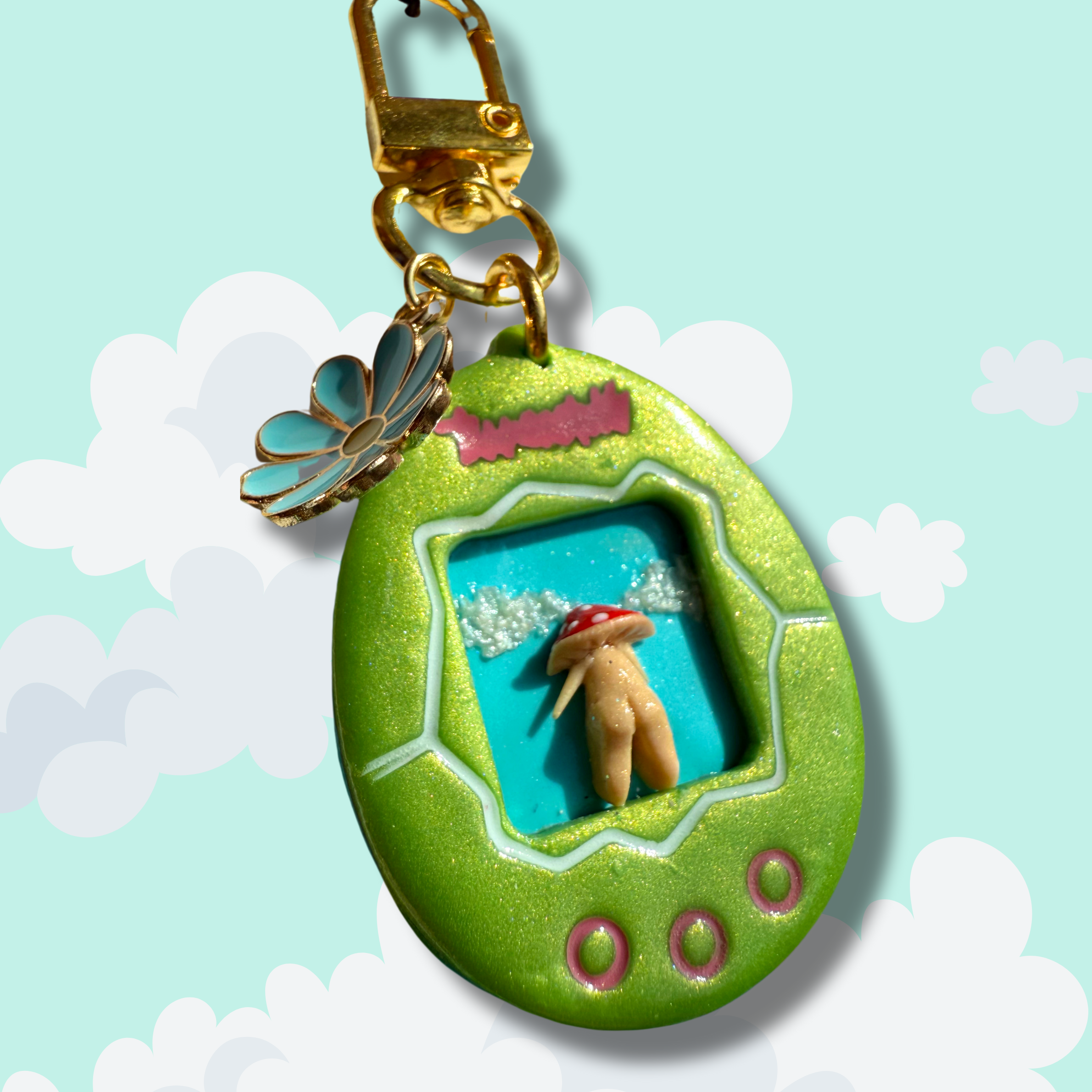 Mushi Tamagotchi Keychain – HanaMade