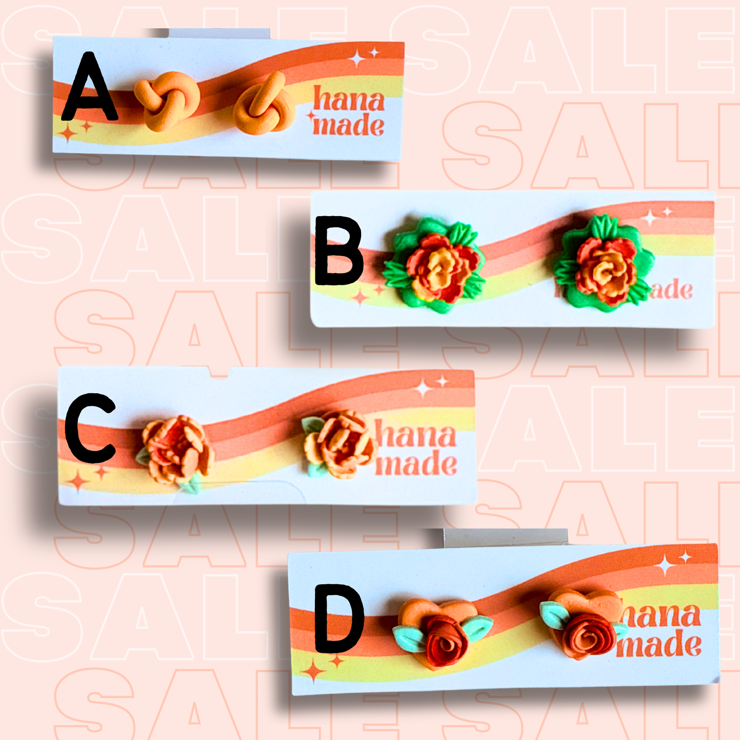 Silly Sale - STUDS yellow and orange 💛🧡