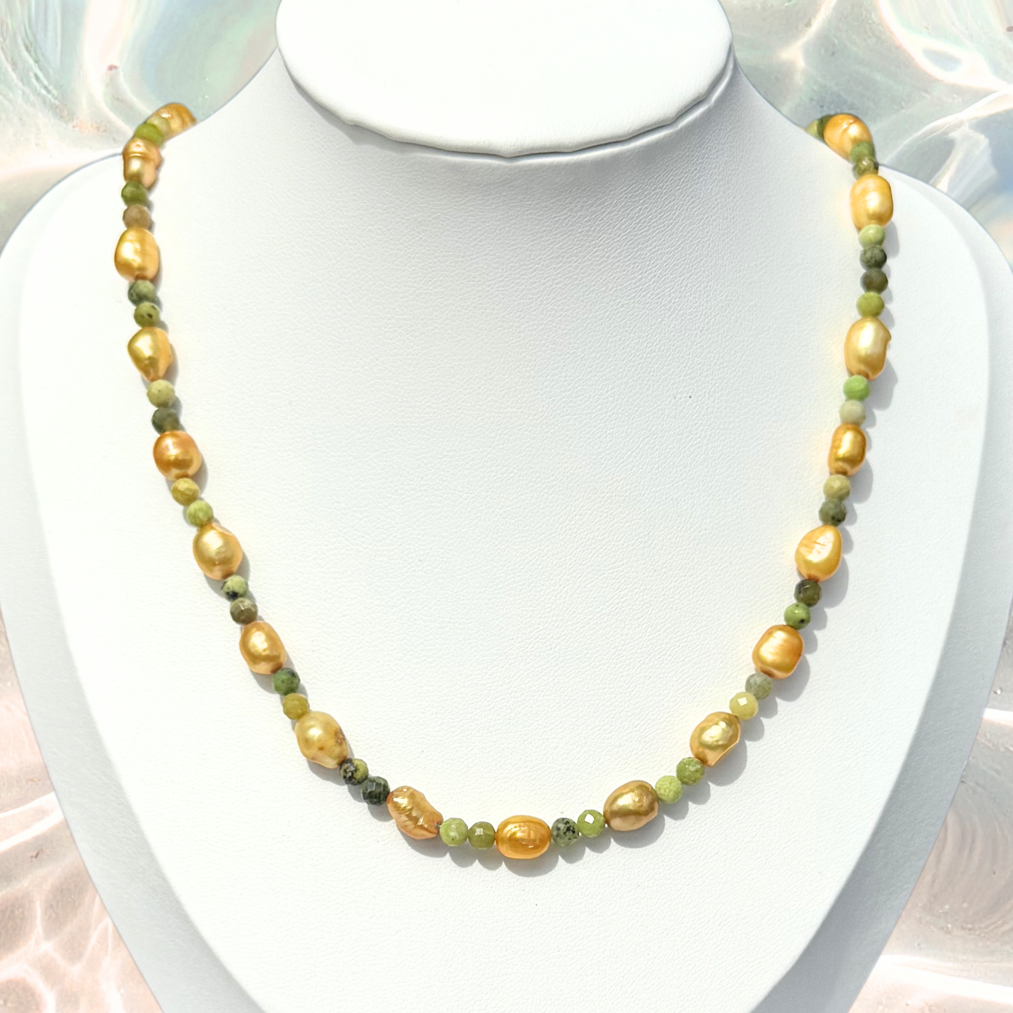 HoneyDrop & Jasper Necklace