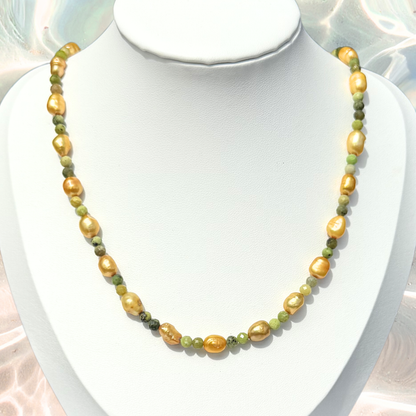 HoneyDrop & Jasper Necklace