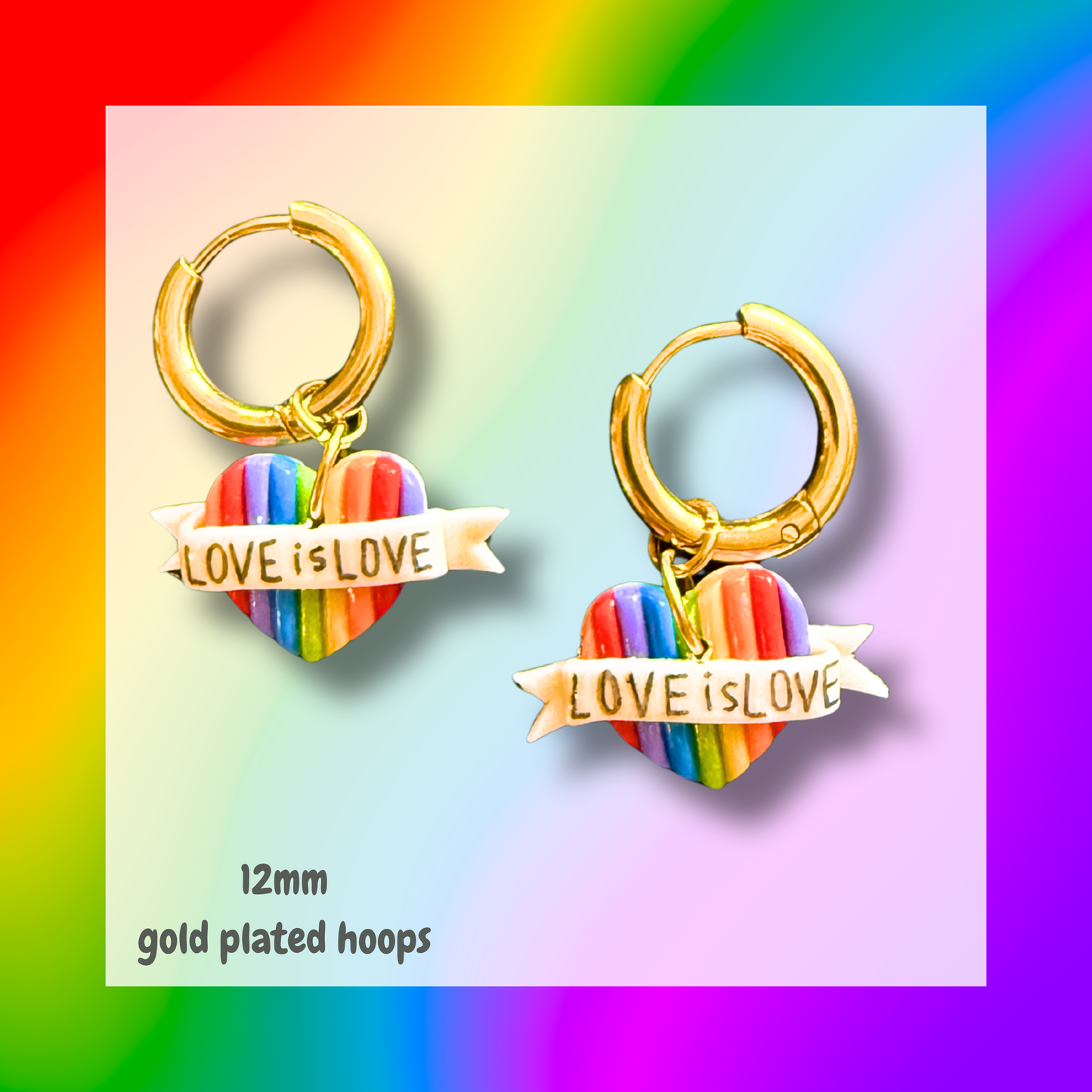 Pride Hoops 🏳️‍🌈 Gold + Rainbow