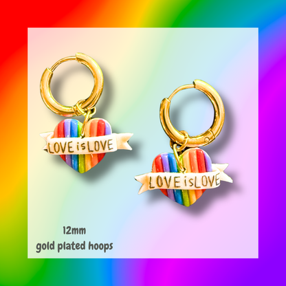 Pride Hoops 🏳️‍🌈 Gold + Rainbow