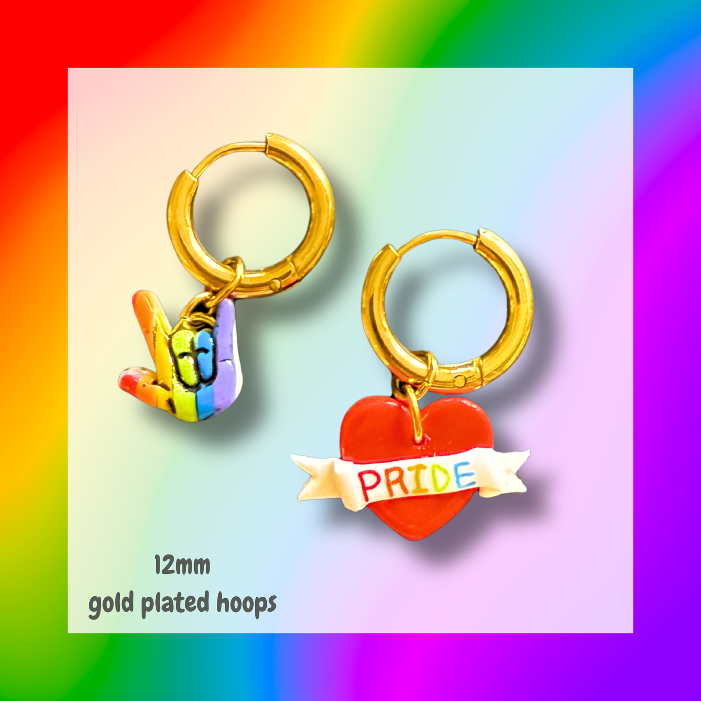 Pride Hoops 🏳️‍🌈 Gold + Rainbow
