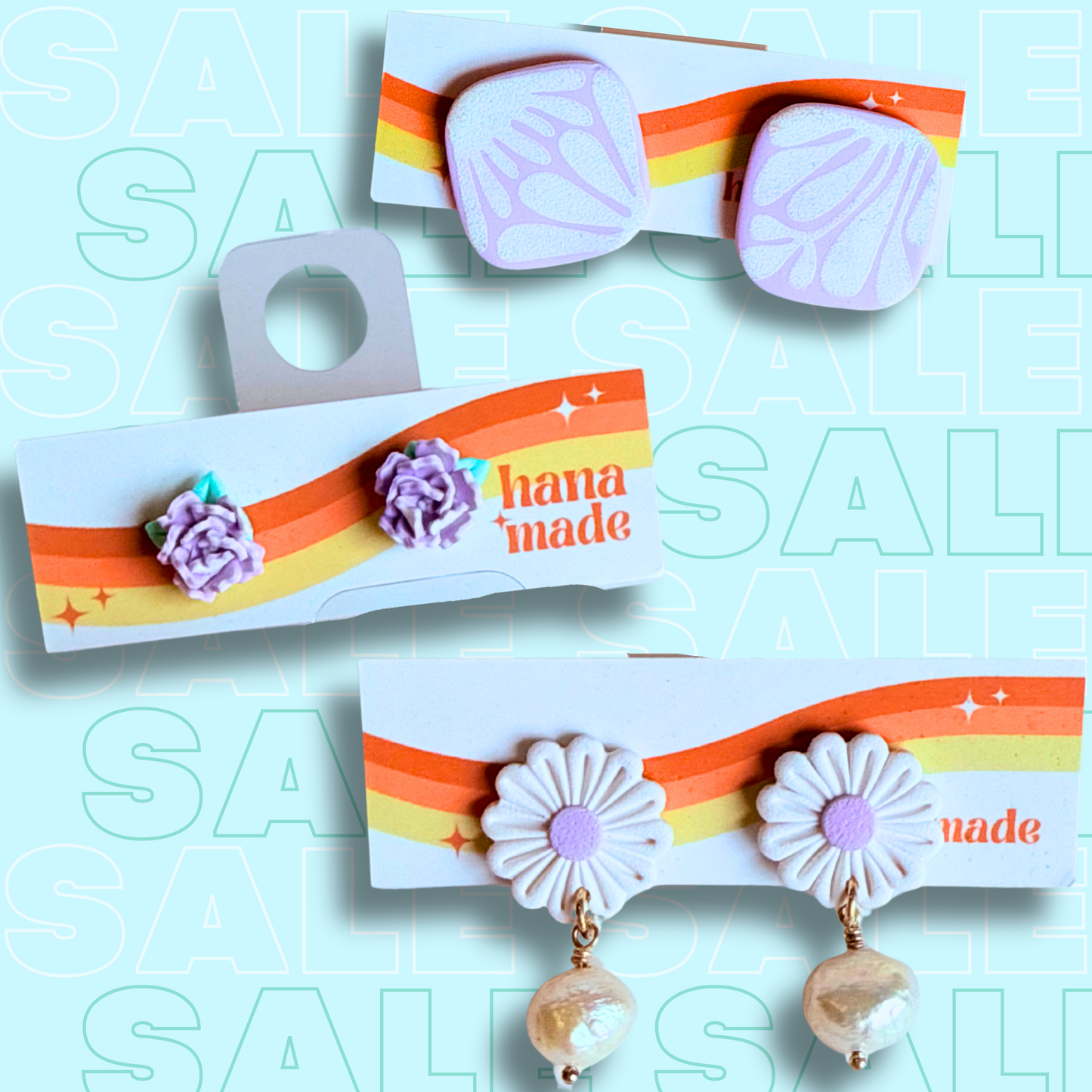 Silly Sale - Studs - Purple