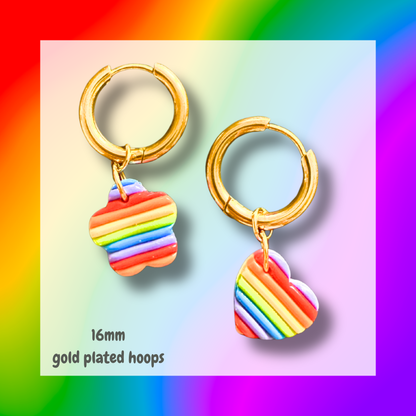 Pride Hoops 🏳️‍🌈 Gold + Rainbow