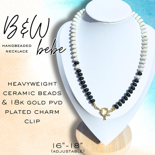 B&W bebe Charm Clip Necklace