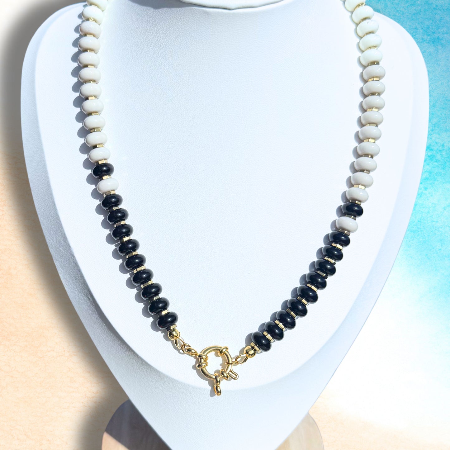 B&W bebe Charm Clip Necklace