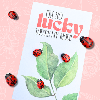 Mom's Day Ladybug Studs or Pins!