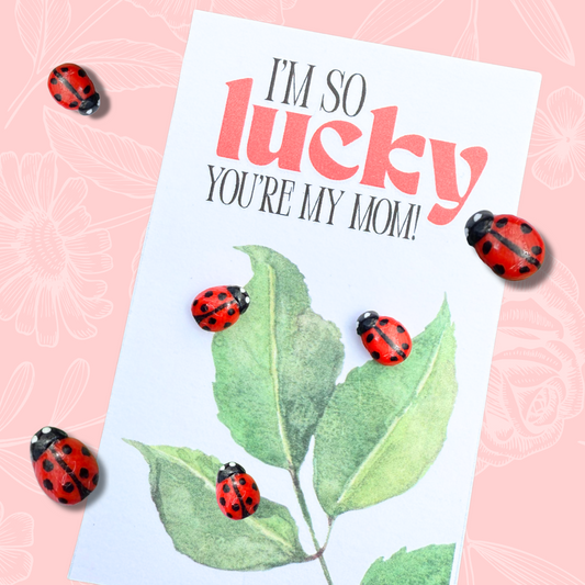Mom's Day Ladybug Studs or Pins!