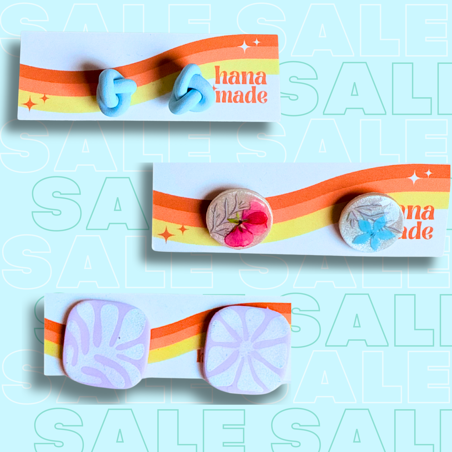 Silly Sale - STUDS blue and purple 💜🩵